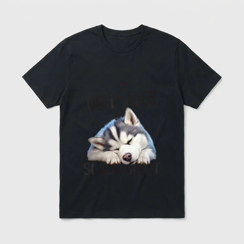 Sibirischer Husky Offizielles Schlafshirt T-Shirt – Klassisches T-Shirt in Schwarz