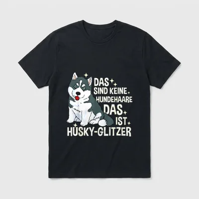 Husky Hund Hundebesitzer Fun T-Shirt – Klassisches T-Shirt in Schwarz