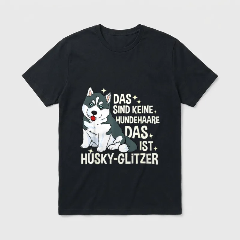 Husky Hund Hundebesitzer Fun T-Shirt – Klassisches T-Shirt in Schwarz