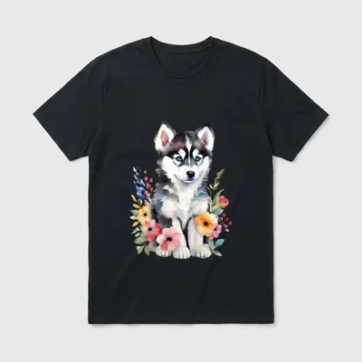 Husky Husky Baby süß T-Shirt – Klassisches T-Shirt in Schwarz