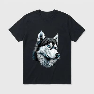 Husky Motiv Hundeliebhaber Hund T-Shirt – Klassisches T-Shirt in Schwarz