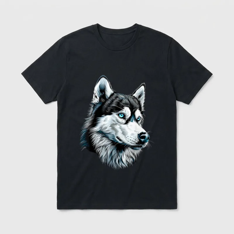 Husky Motiv Hundeliebhaber Hund T-Shirt – Klassisches T-Shirt in Schwarz