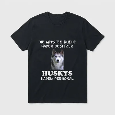 Husky Hunderasse Personal Hund T-Shirt – Klassisches T-Shirt in Schwarz