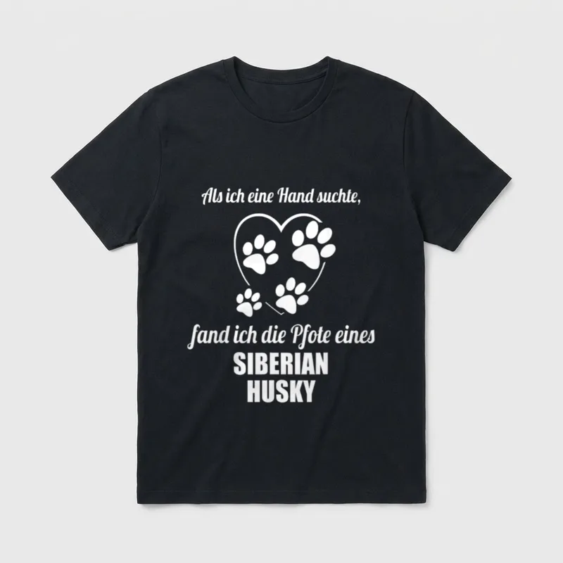 Hand & Pfote ich T-Shirt – Klassisches T-Shirt in Schwarz