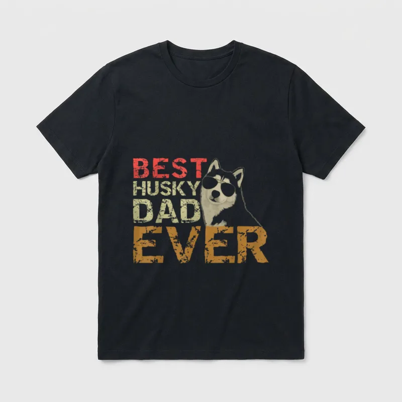 Best Husky Dad Ever T-Shirt – Klassisches T-Shirt in Schwarz