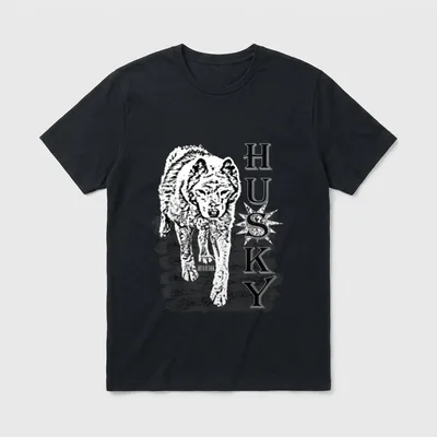 Husky Huskie Hund sibirisches T-Shirt – Klassisches T-Shirt in Schwarz