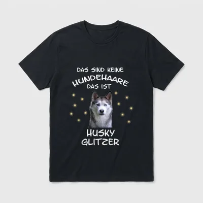 Sibirischer Husky Hund Lustig T-Shirt – Klassisches T-Shirt in Schwarz
