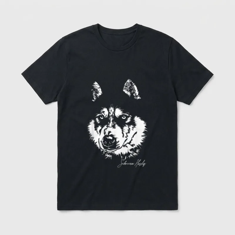 Siberian Husky Hund Hunde Schlittenhund T-Shirt – Klassisches T-Shirt in Schwarz