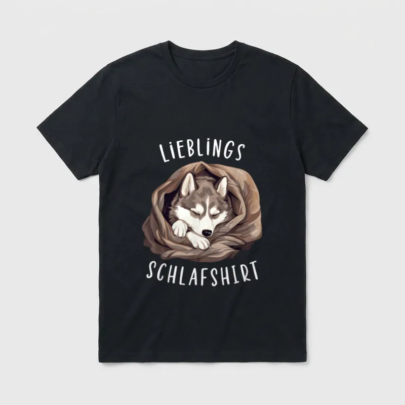Hund Offizielles Lieblings Schlafshirt Sibirischer T-Shirt – Klassisches T-Shirt in Schwarz