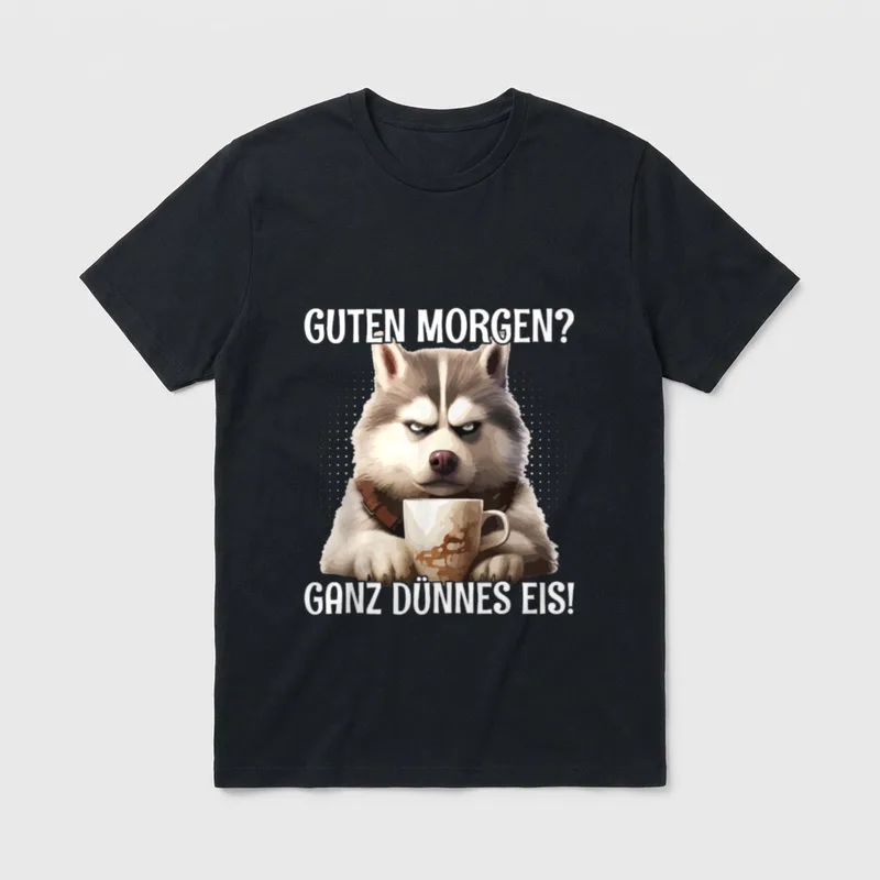 Guten Morgen? Dünnes Eis T-Shirt – Klassisches T-Shirt in Schwarz