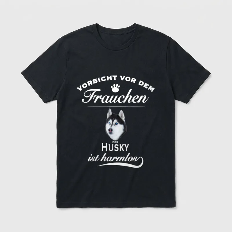 Husky Husky Hund Husky T-Shirt 0058 – Klassisches T-Shirt in Schwarz