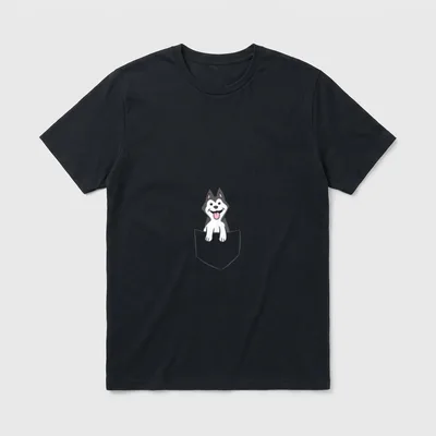 Süßer Siberian Husky T-Shirt – Klassisches T-Shirt in Schwarz