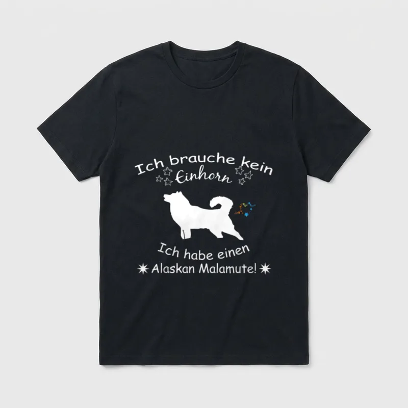 Alaskan Malamute Alaskan Malamute T-Shirt – Klassisches T-Shirt in Schwarz