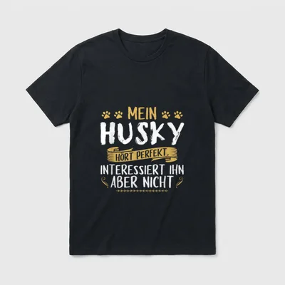 Husky Husky Mama Schlittenhunde T-Shirt – Klassisches T-Shirt in Schwarz