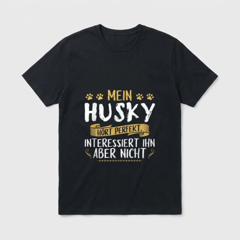 Husky Husky Mama Schlittenhunde T-Shirt – Klassisches T-Shirt in Schwarz