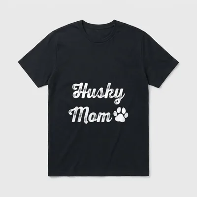 Husky Mom Lustige Husky T-Shirt – Klassisches T-Shirt in Schwarz