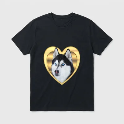 Husky Husky Hund Husky T-Shirt 0073 – Klassisches T-Shirt in Schwarz