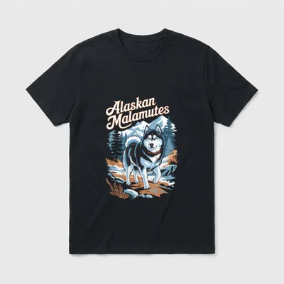 Alaskan Malamute Rasse Hundeliebhaber T-Shirt – Klassisches T-Shirt in Schwarz