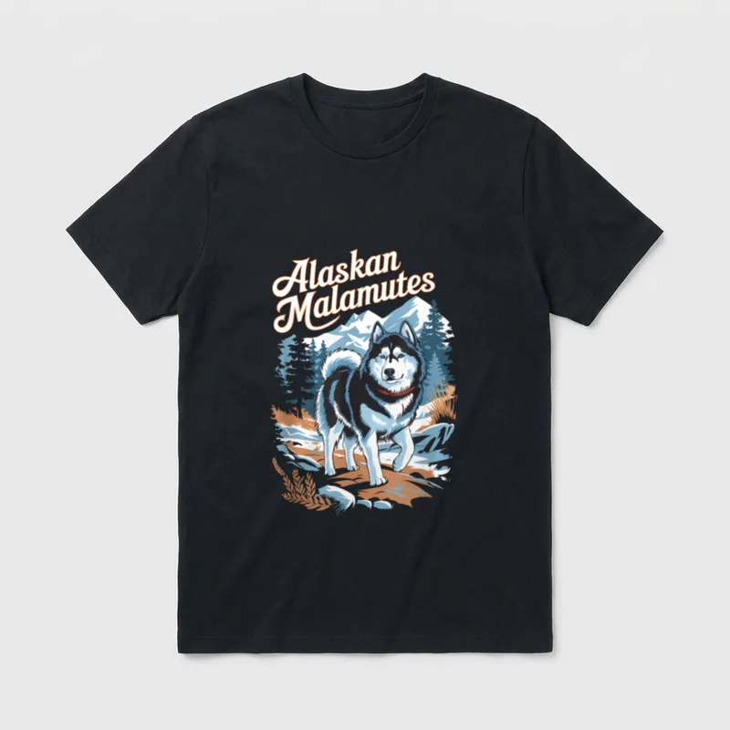Alaskan Malamute Rasse Hundeliebhaber T-Shirt – Klassisches T-Shirt in Schwarz