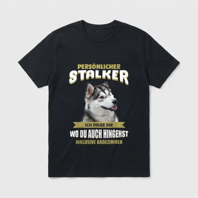 Alaskan Malamute Alaskan Malamute Hund T-Shirt – Klassisches T-Shirt in Schwarz