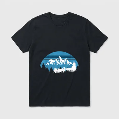Hundeschlitten Racing Husky Huskies T-Shirt – Klassisches T-Shirt in Schwarz