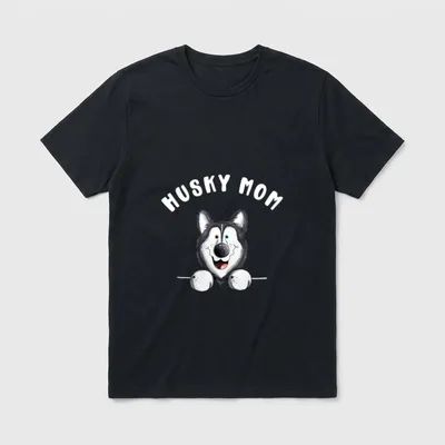 Siberian Husky Mama Schlittenhund T-Shirt – Klassisches T-Shirt in Schwarz