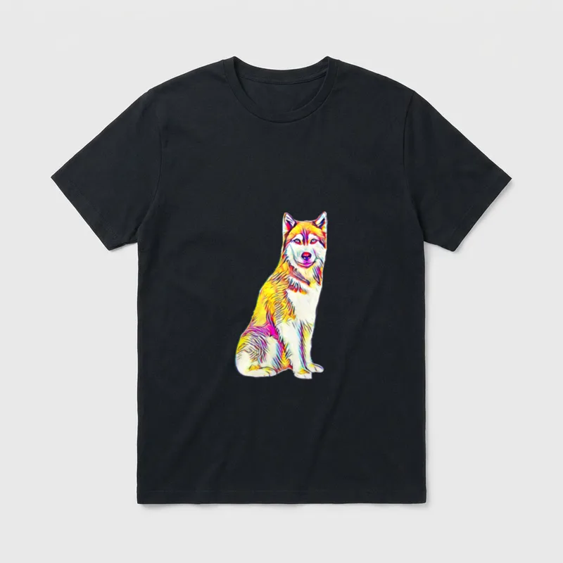 Husky Motiv Hunde Haustier T-Shirt – Klassisches T-Shirt in Schwarz