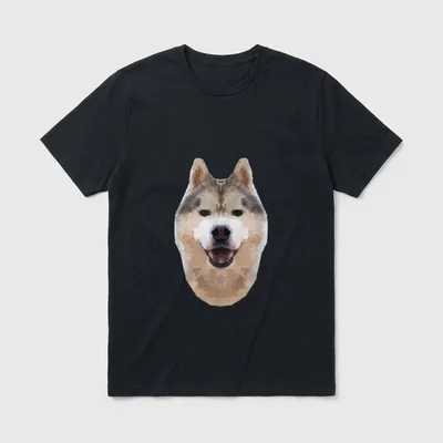 Design Siberian Husky T-Shirt – Klassisches T-Shirt in Schwarz
