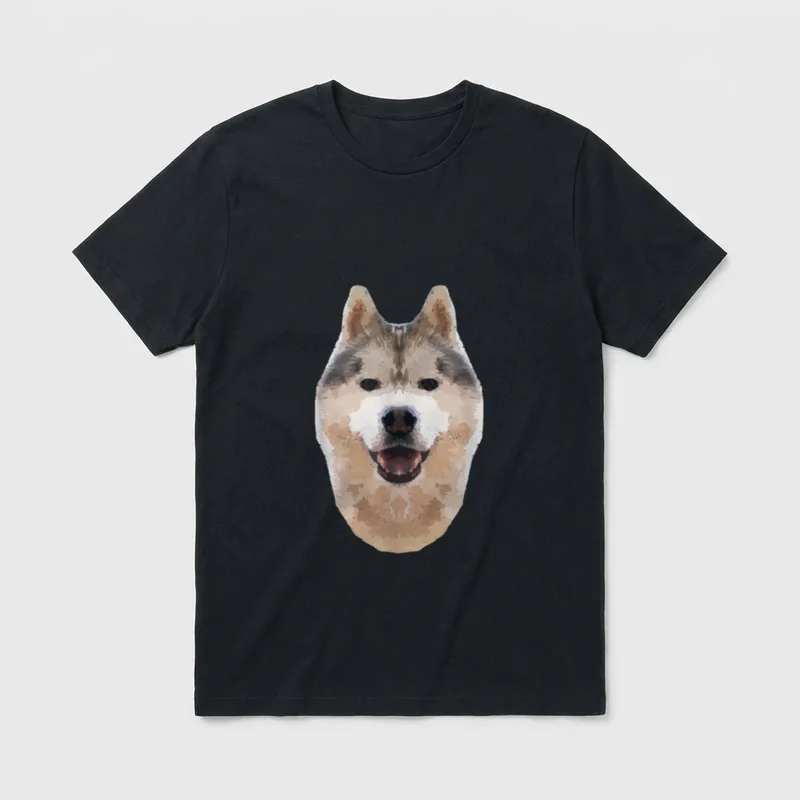 Design Siberian Husky T-Shirt – Klassisches T-Shirt in Schwarz