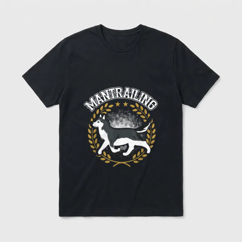 Husky Mantrailing Fährtenhund Suchhund T-Shirt – Klassisches T-Shirt in Schwarz