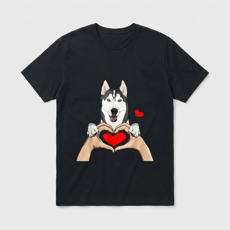 Sibirischer Husky Hund Sibirische T-Shirt – Klassisches T-Shirt in Schwarz