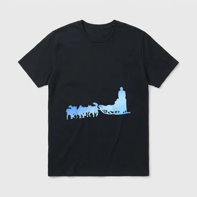 Hundeschlitten Racing Sibirien Husky T-Shirt – Klassisches T-Shirt in Schwarz