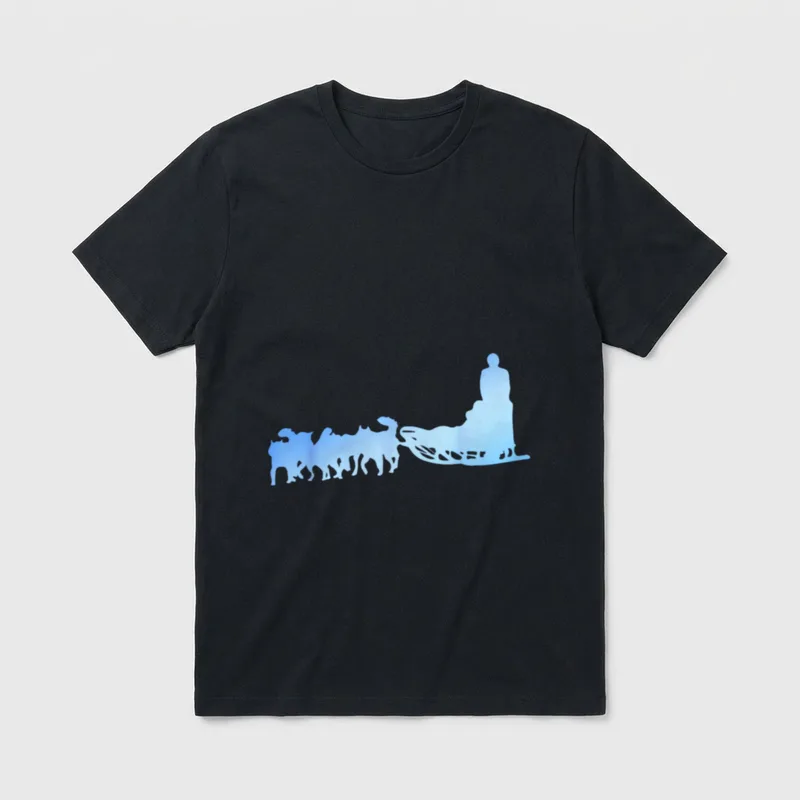 Hundeschlitten Racing Sibirien Husky T-Shirt – Klassisches T-Shirt in Schwarz