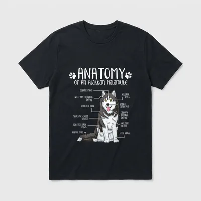 Lustiges Alaskan Malamute Hundehalter T-Shirt – Klassisches T-Shirt in Schwarz