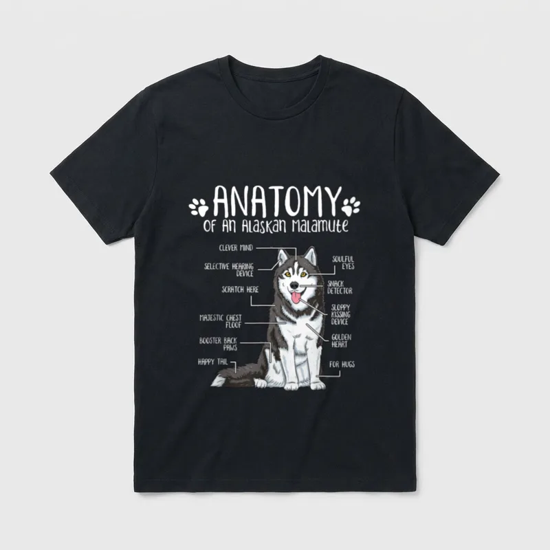 Lustiges Alaskan Malamute Hundehalter T-Shirt – Klassisches T-Shirt in Schwarz