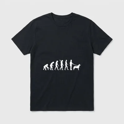 Evolution Husky T-Shirt – Klassisches T-Shirt in Schwarz