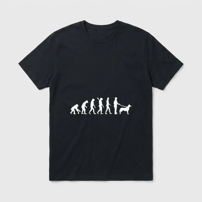 Evolution Husky T-Shirt – Klassisches T-Shirt in Schwarz