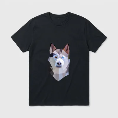 Sibirischer Husky Hunde Low T-Shirt – Klassisches T-Shirt in Schwarz