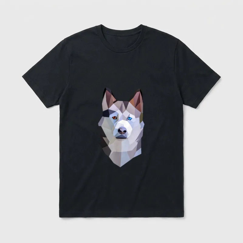 Sibirischer Husky Hunde Low T-Shirt – Klassisches T-Shirt in Schwarz
