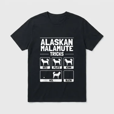 Lustiges Alaskan Malamute Geschenk-Idee T-Shirt – Klassisches T-Shirt in Schwarz