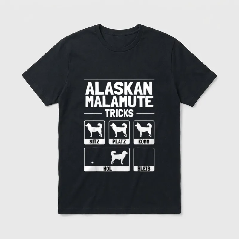 Lustiges Alaskan Malamute Geschenk-Idee T-Shirt – Klassisches T-Shirt in Schwarz