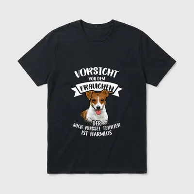 Vorsicht Vor Dem Frauchen Jack Russell Terrier T-Shirt – Klassisches T-Shirt in Schwarz