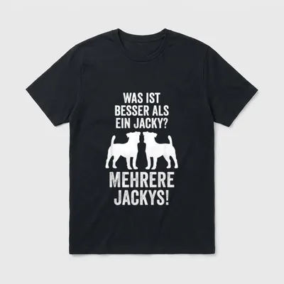 Jack Russell Terrier Hund T-Shirt 0024 – Klassisches T-Shirt in Schwarz