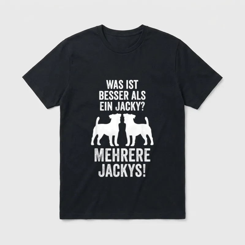Jack Russell Terrier Hund T-Shirt 0024 – Klassisches T-Shirt in Schwarz