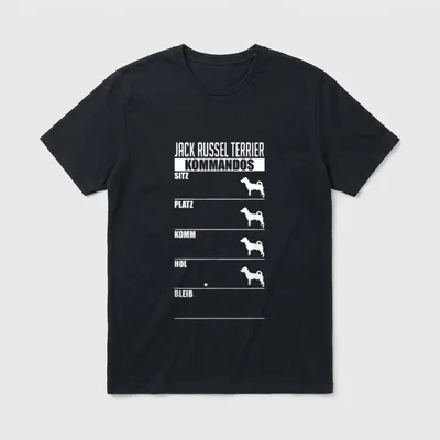 Jack Russell Terrier Kommandos T-Shirt – Klassisches T-Shirt in Schwarz