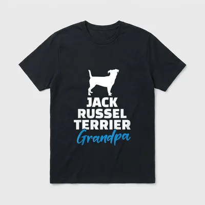 Jack Russell Terrier Opa T-Shirt – Klassisches T-Shirt in Schwarz