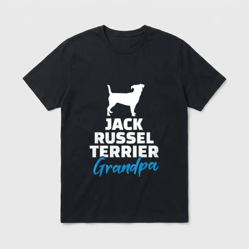 Jack Russell Terrier Opa T-Shirt – Klassisches T-Shirt in Schwarz