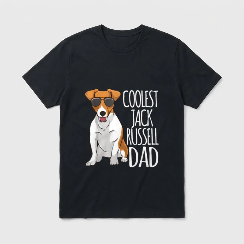 Coolest Jack Russel Dad T-Shirt – Klassisches T-Shirt in Schwarz