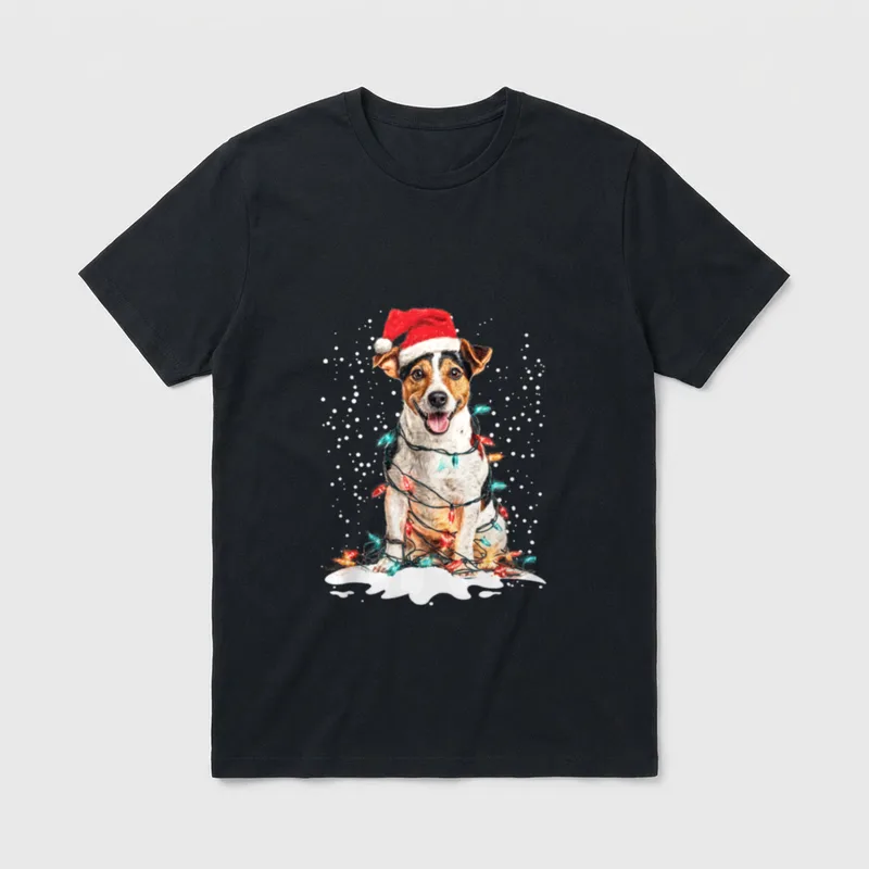 Hund Xmas Männer Frauen T-Shirt – Klassisches T-Shirt in Schwarz