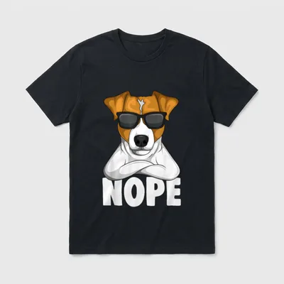 Jack Russell Terrier Hunde T-Shirt 0055 – Klassisches T-Shirt in Schwarz